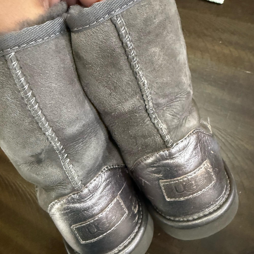 UGG Kids Metallic Gray Boots